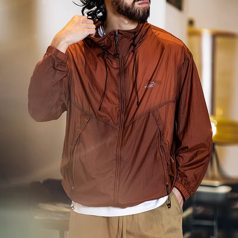 大码UPF50+夏季轻薄透气户外运动防晒衣男防紫外线宽松皮肤衣外套