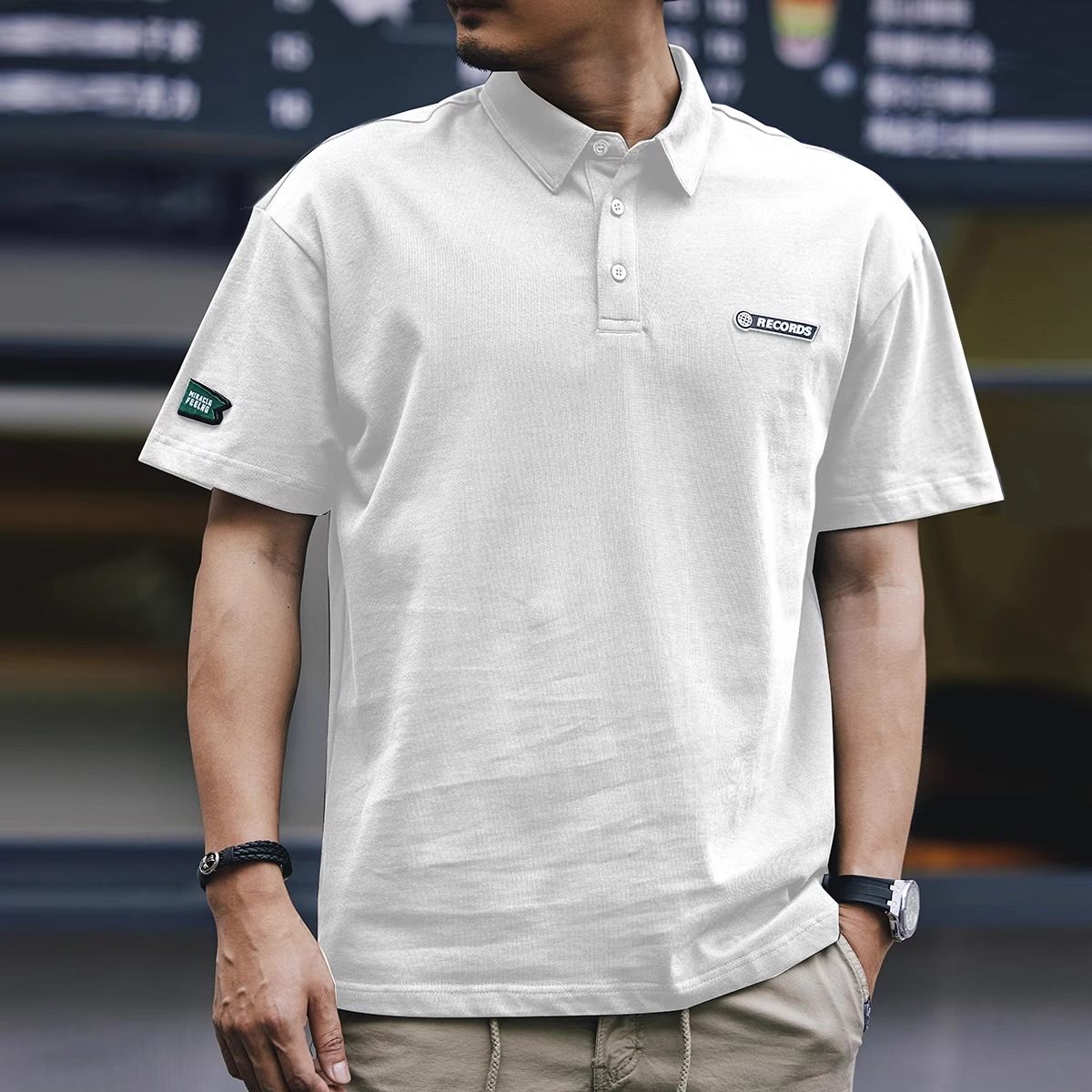 大码300斤美式重磅宽松翻领短袖POLO衫男夏季潮牌休闲上衣纯棉T恤,男装,Polo衫,淘宝优惠券,粉丝福利购,淘宝优惠卷