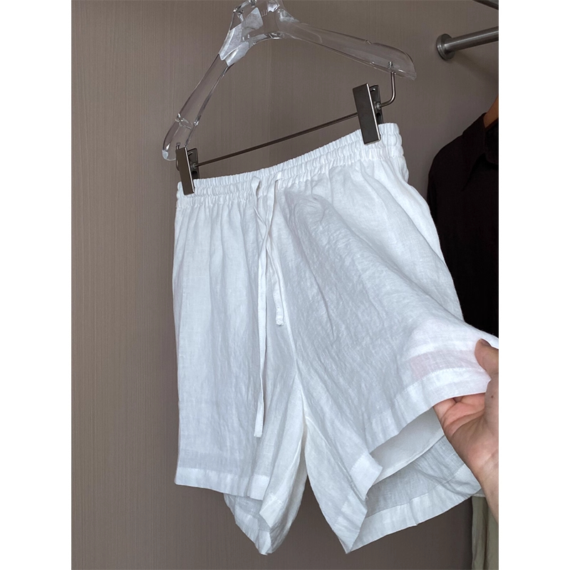 大码300斤轻薄透气抗皱天丝亚麻短裤男女夏休闲五分裤宽松垂感裤2