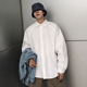 男秋季 衬衫 日系痞帅休闲白衬衣潮牌学院风外套2 300斤纯色长袖 大码