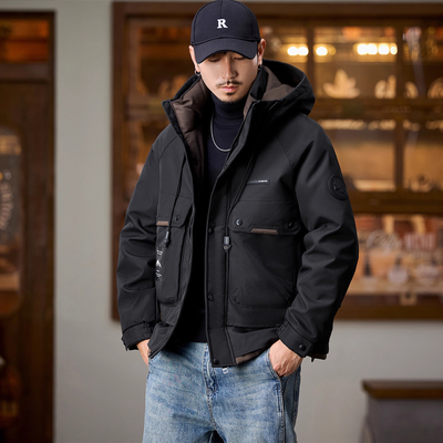 大码90绒工装新国际羽绒服男款