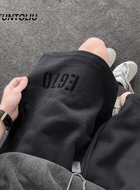 大码300斤美式篮球运动短裤男款夏季高街休闲裤子潮牌宽松五分裤2