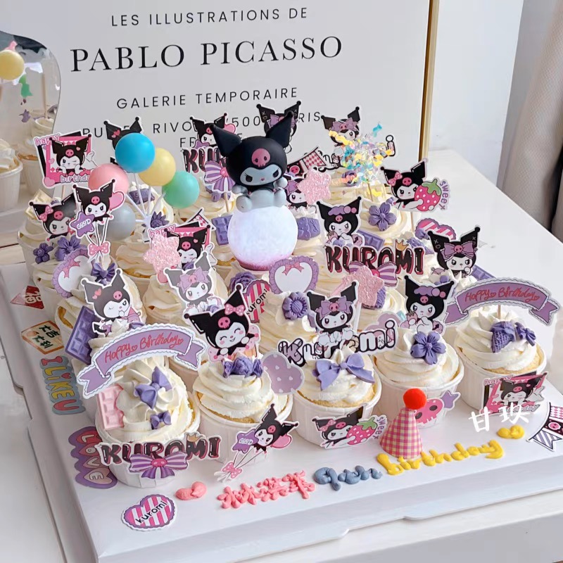 可爱卡通发光灯蛋糕装饰摆件儿童女孩公主宝宝生日派对烘焙装扮