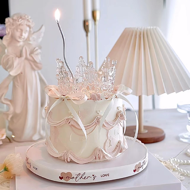 ins风生日蛋糕装饰摆件水晶皇冠