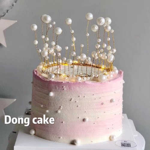 海藻海草唯美少女手工珍珠皇冠