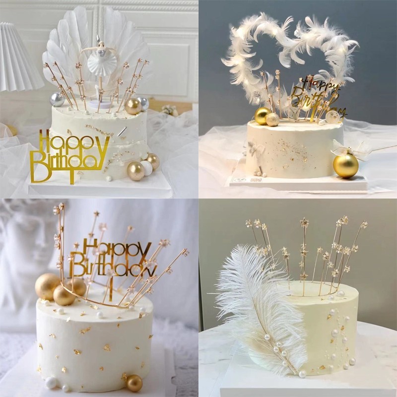 网红满天星水晶五角星星皇冠蛋糕