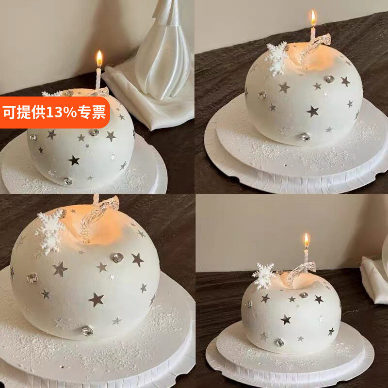 ins银色星星亮片蛋糕装饰唯美女神生日派对甜品插件配件五角星
