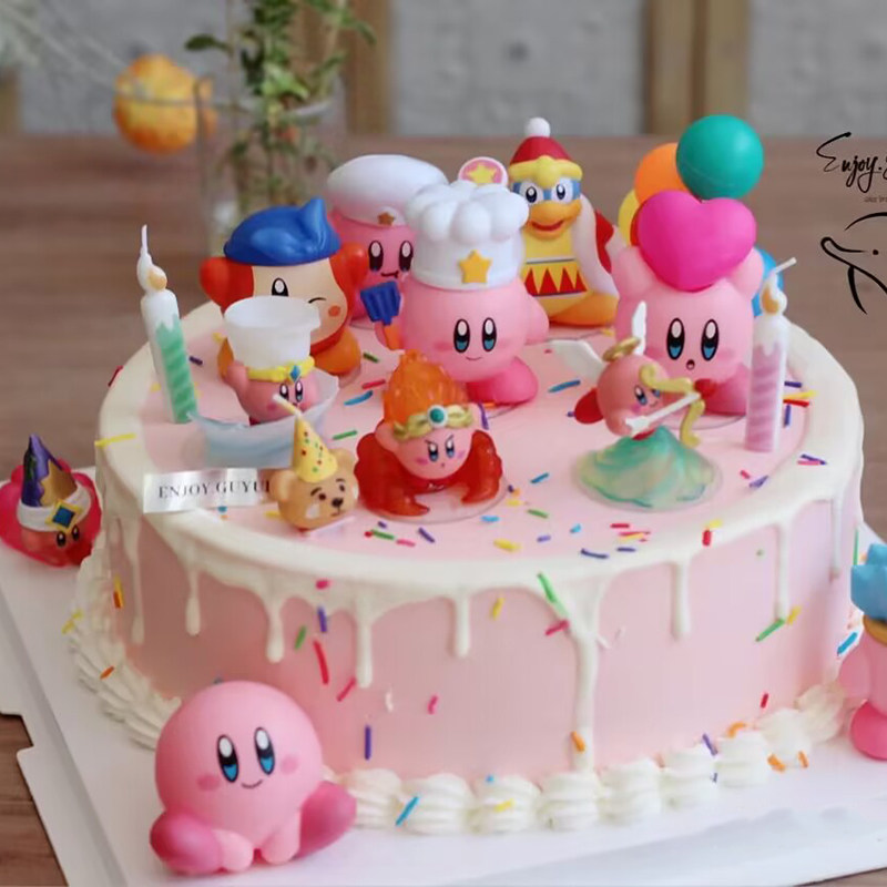 网红韩式ins风蛋糕装饰品星之卡比套装摆件儿童生日蛋糕烘焙插件,节庆用品/礼品,节日装扮用品,淘宝优惠券,粉丝福利购,淘宝优惠卷