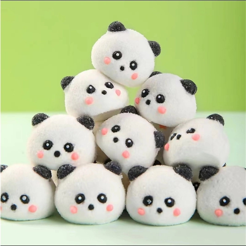 小熊猫头棉花糖甜品蛋糕装饰