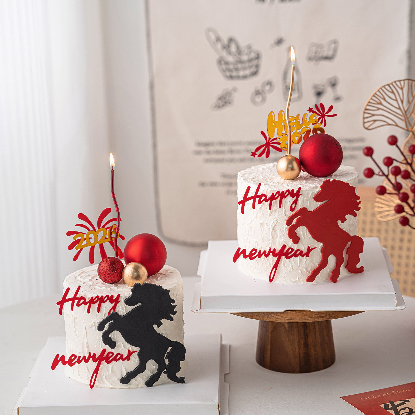 网红2026马年元旦除夕跨年蛋糕装饰新年礼花马到成功亚克力插件,节庆用品/礼品,节日装扮用品,淘宝优惠券,粉丝福利购,淘宝优惠卷