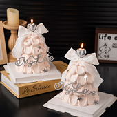 love节日插件爱心蜡烛蝴蝶结丝带装 2.14情人节蛋糕装 饰水钻My 扮