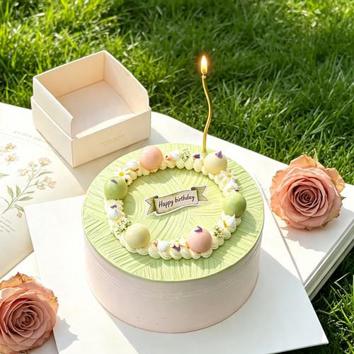 Happybirthday小清新蛋糕装饰