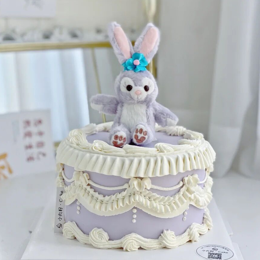 史黛拉紫色小兔子蛋糕装饰网红