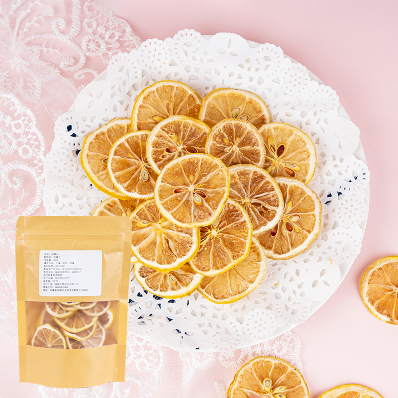 创意水果柠檬片蛋糕装饰烘干摆件柠檬茶生日甜品装扮袋装50g
