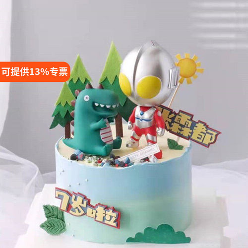 儿童大头超人蛋糕装饰摆件钢铁