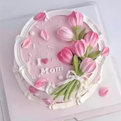 母亲节网红郁金香刮刀花硅胶模翻糖巧克力格桑花蛋糕装 饰烘焙模具