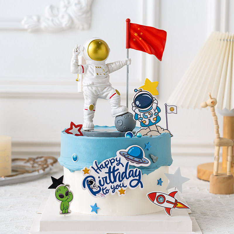 比耶宇航员蛋糕装饰网红太空人摆件儿童生日航天飞机火箭星球插件,节庆用品/礼品,节日装扮用品,淘宝优惠券,粉丝福利购,淘宝优惠卷