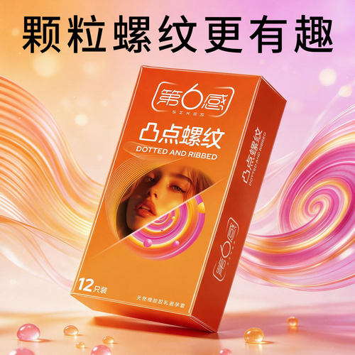 第六感颗粒螺纹避孕套