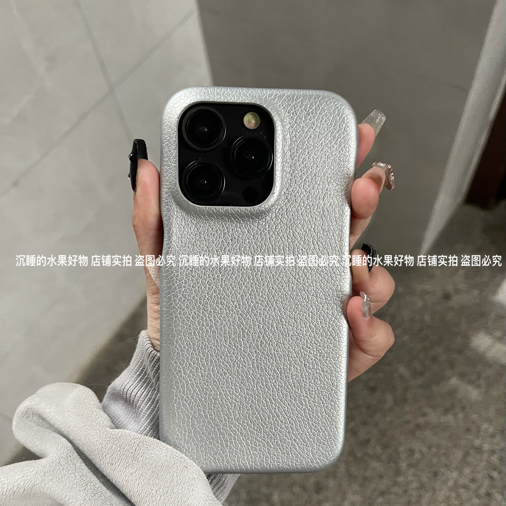 （售完不补）拍不出很高级的颜色适用苹果纯色皮质半包iphone12promax保护套亲肤13手感好12防摔