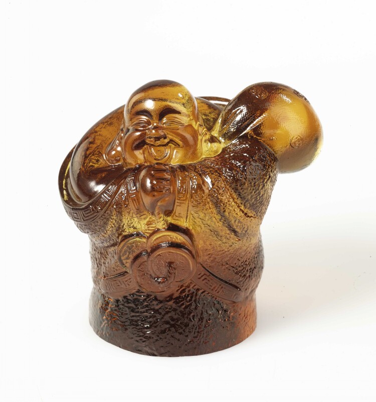 高档古法琉璃kb欢喜弥勒佛家居办公室招财保平安摆件老人生日礼物