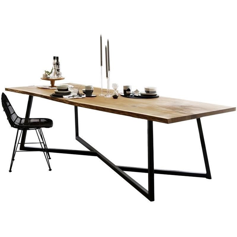 LOFT复古工业风大型长条办公桌 美式办公培训桌实木老板桌会议桌