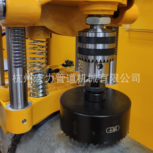 虎消防管道开孔器双金属机械三通镀锌钢管开孔机孔锯加长链条