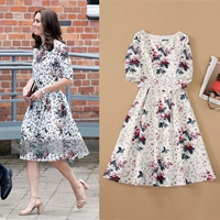 Весеннее модное вечернее платье, в цветочек, премиум класс, французский стиль