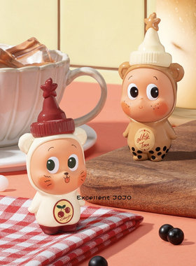 POPMART泡泡玛特 星星人珍珠奶茶&樱桃冰茶手办 积分专享摆件礼物