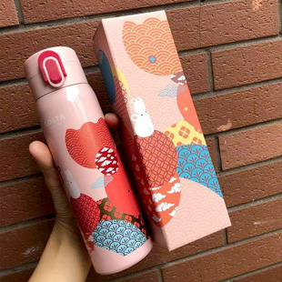 限量costa杯子咖世家鼠年新年生肖年年高不锈钢保温杯粉色原礼盒