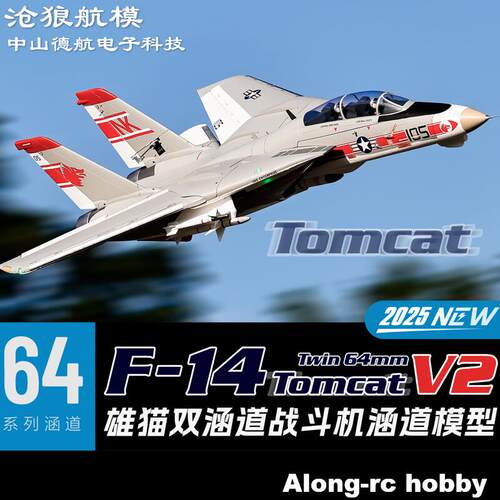 沧狼 飞翼带收放F-14 V2 双64mm涵道仿真模型遥控飞机内置陀螺仪