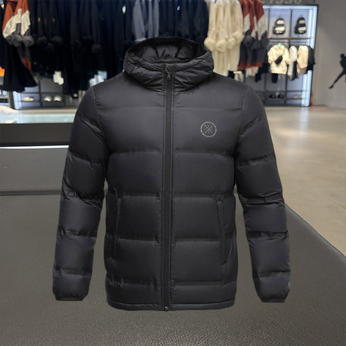 李宁正品冬季新款羽绒服韦德轻薄男子时尚短款连帽外套AYMQ043