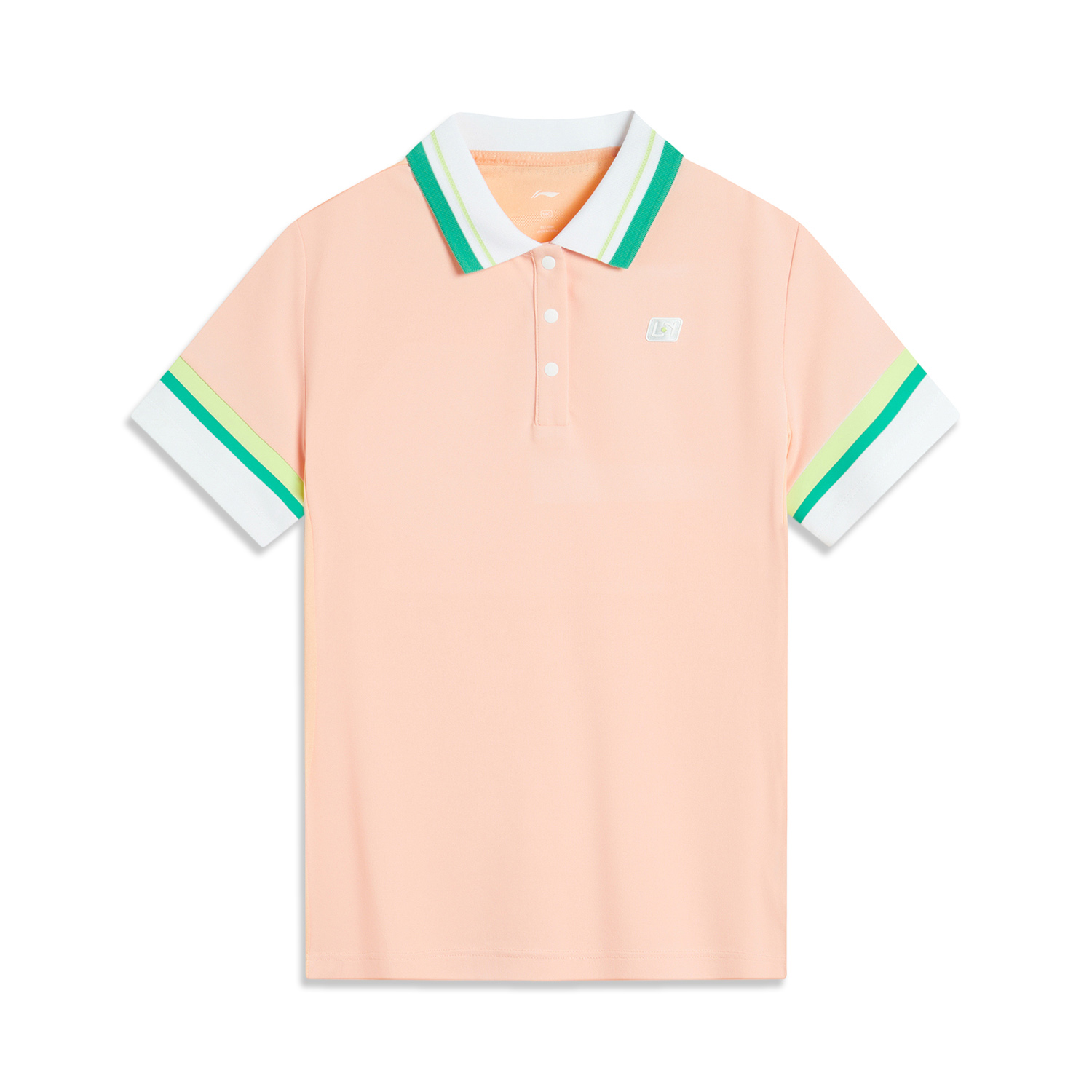 李宁正品女大童短袖POLO衫
