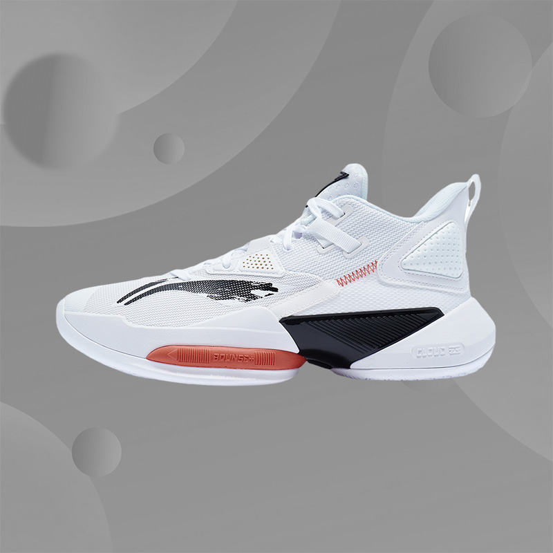 李宁篮球鞋男秋冬季新款空袭VIII中帮男鞋减震运动鞋ABPR035