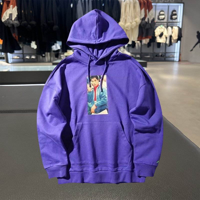 Lining/李宁卫衣男联名连帽套头衫宽松休闲针织图案长袖AWDNB63