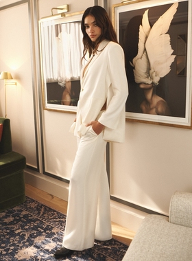 英伦奢华度假EVR 女款 简约天丝亲肤阔腿裤 B365