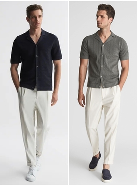 英伦简约RS 男款 短袖针织开衫合集 版衫 C184