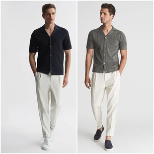 针织开衫 短袖 合集 版 C184 英伦简约RS 衫 男款