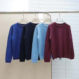 针织衫 面料控入 真丝羊绒混纺圆领长袖 童装 E069 出岛国