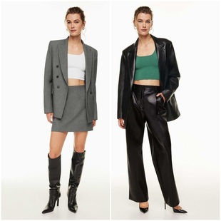 方领针织背心 塑形纱线短款 2749 女款 加拿大红牌