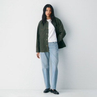 加拿大红牌DF D868 意大利面料蓝色洗水90年代高腰宽松牛仔裤