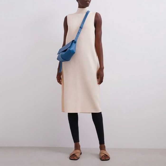 西班牙轻奢AD 女款 半高领针织连衣裙 C310