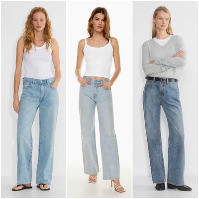 加拿大红牌DF 女款 70年代高腰阔腿牛仔裤 意大利面料 D574