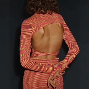 A218 圆领露背绑带针织衫 澳洲小众设计师HG 女款