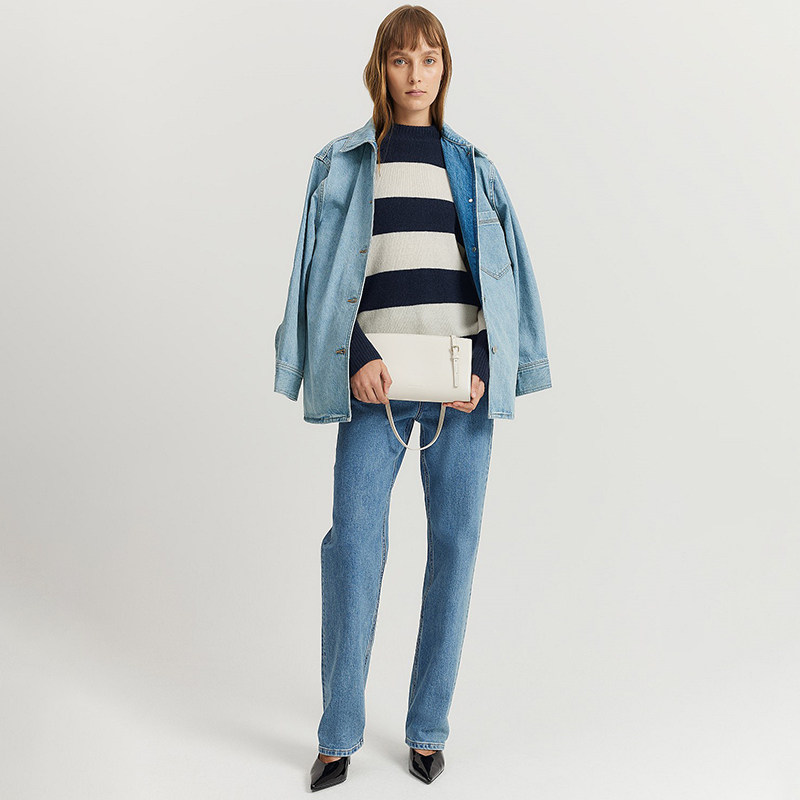 澳洲轻奢C0UNTRY 女款 100超细美利奴羊毛半高领条纹针织衫 E022,女装/女士精品,毛针织衫,淘宝优惠券,粉丝福利购,淘宝优惠卷