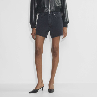 黑色洗水前男友风虚边牛仔短裤 女款 4465 F0RUM 加拿大DEN1M