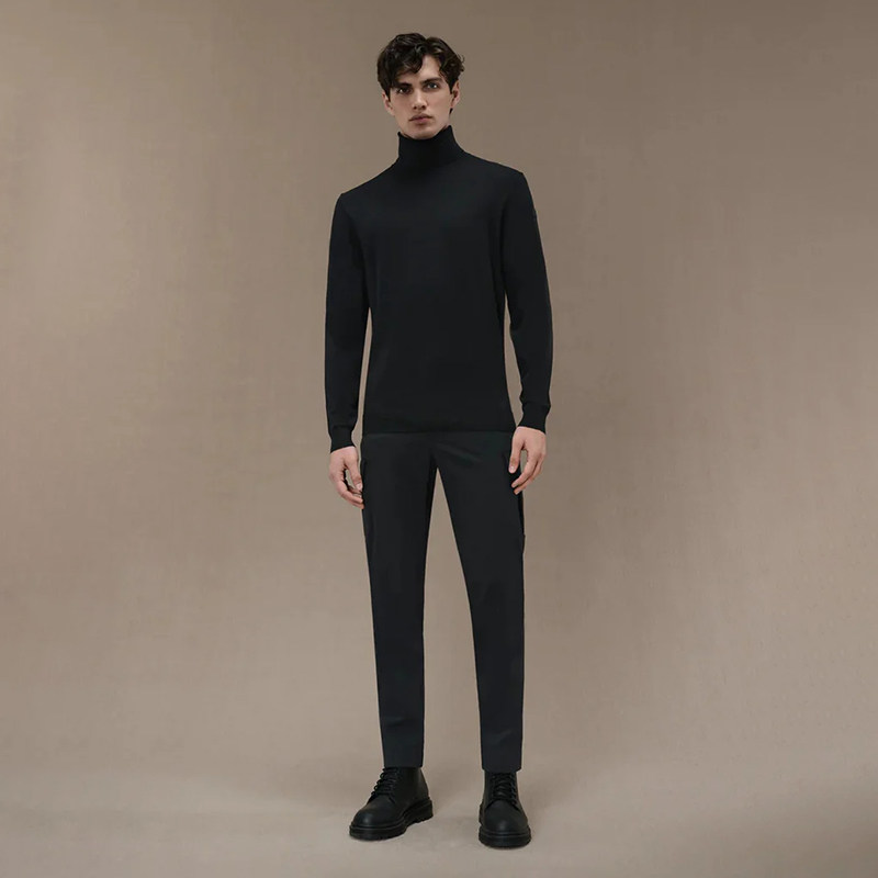 意大利海洋运动轻奢RR 男款 轻质弹力高领简约长袖针织衫 E261