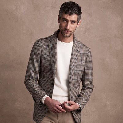 澳洲轻奢绅装MJB 男款 棉羊绒混纺插肩袖圆领毛衣 8695