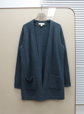 英伦se@s@1t  女款 羊毛混纺OPEN针织中长开衫 D627