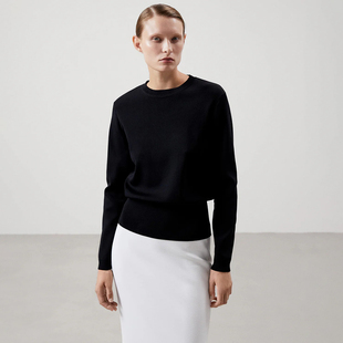 针织衫 圆领收腰长袖 D950 女款 西班牙极简设计师