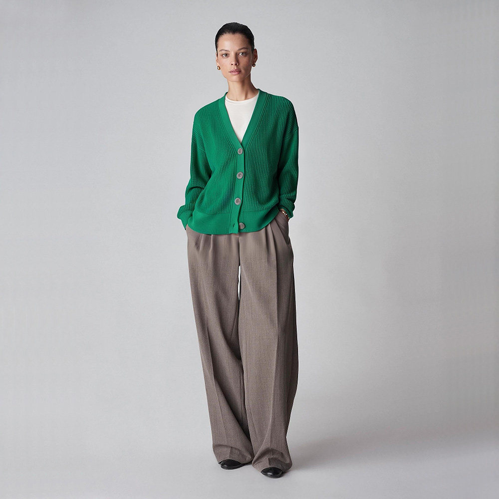 美系蕉国BR 女款 棉质V领粗针落肩袖开衫毛衣 4920,女装/女士精品,毛针织衫,淘宝优惠券,粉丝福利购,淘宝优惠卷